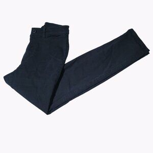 Ann Taylor Loft Curvy Jeans Womens Size 2 Skinny Mid Rise Black Denim Pants